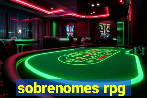 sobrenomes rpg